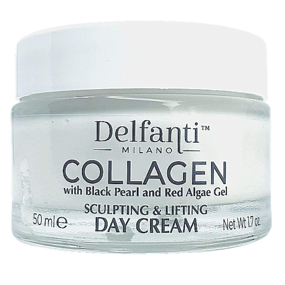 Delfanti-Milano • COLLAGEN SCULPTING AND LIFTING Day Face Cream • Face and Neck Moisturizer with BLACK PEARL and RED ALGAE GEL• Made in Italy Beauty & Personal Care Delfanti-Milano