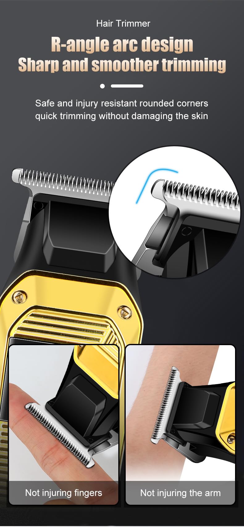 Mens Hair Clipper-Rechargeable Cutting Kits with LED Display 3 Limit Combs Cordless Beard Trimmer for Home Use & Barbers Beauty and Personal Care GLESVOWIO