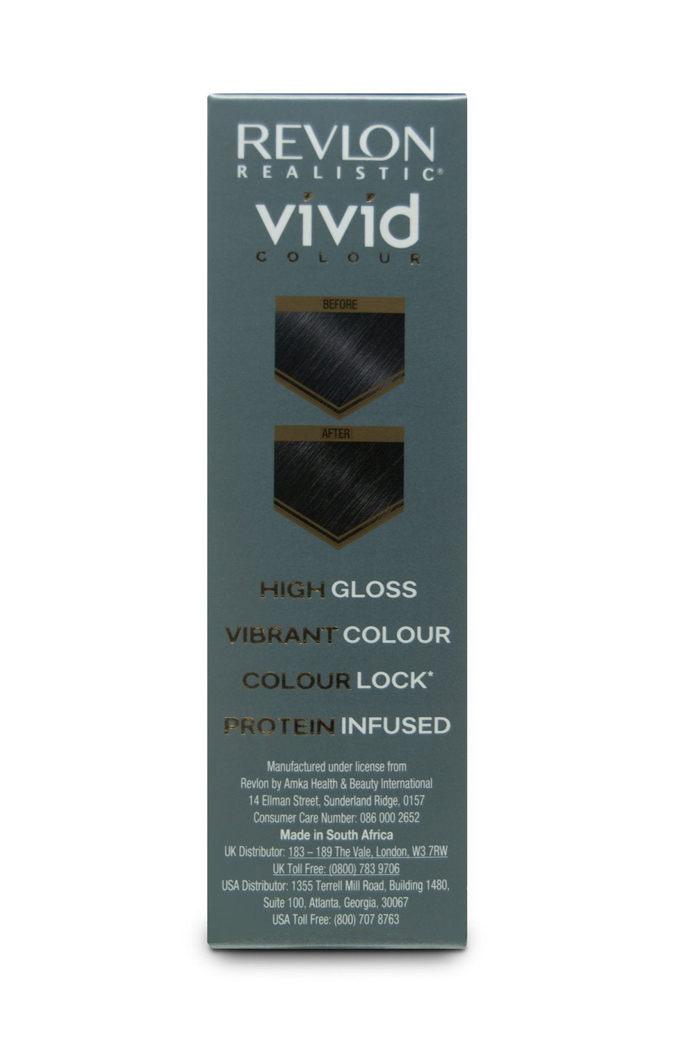 Revlon Realistic Vivid Colour Protein Infused Permanent Color Hair Dye with Color Lock Technology, Jet Black 110ml Beauty & Personal Care REVLON