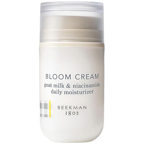 Beekman 1802 Bloom Cream Goat Milk Face Moisturizer with Niacinamides - Lightweight Daily Moisturizer, Deeply Hydrating, Nourishes Skin Barrier, Safe Beauty & Personal Care Beekman 1802