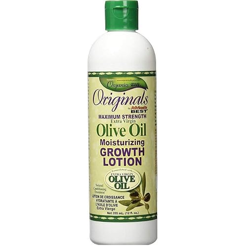 Africa's Best Originals Maximum Strength Extra Virgin Olive Oil Moisturizing Growth Lotion 12 oz (Pack of 5) Beauty & Personal Care Africa's Best