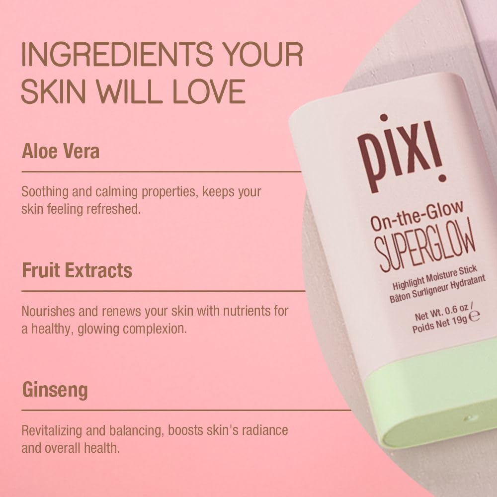 Pixi ON-THE-GLOW SuperGlow Cream Highlighter Stick, Dewy | Ice Pearl