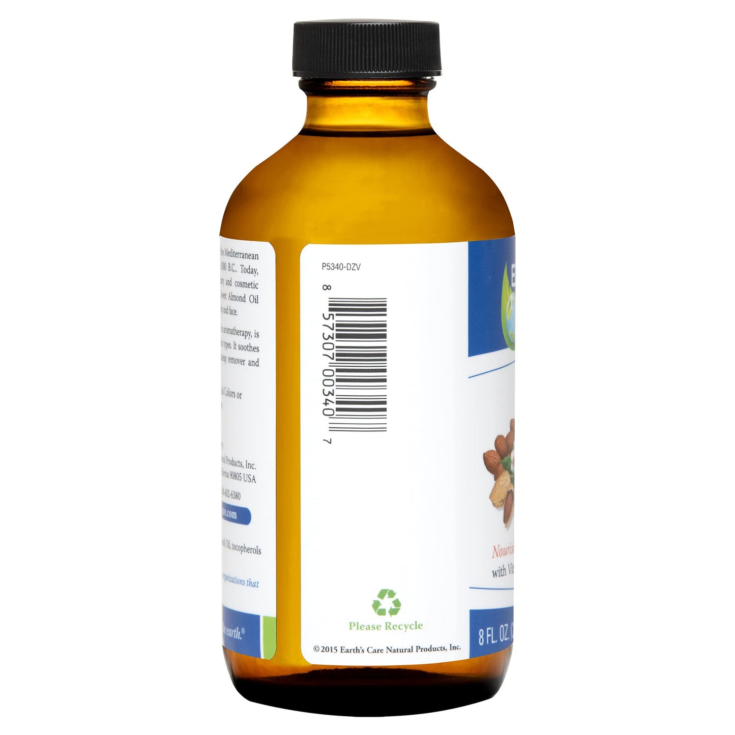 Earth’s Care Sweet Almond Oil - Expeller Pressed Almond Oil for Skin and Hair 8 FL. OZ. (3 Bottles) Beauty & Personal Care Earth's Care