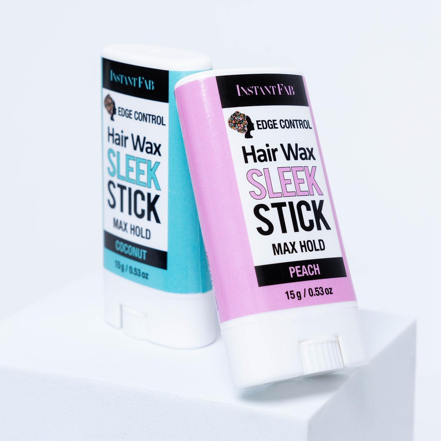 STUDIO LIMITED Edge Control Hair Wax Sleek Max Hold Styling Pomade, Non-greasy Coconut Scented Hair Wax (Coconut & Peach) Beauty & Personal Care STUDIO LIMITED