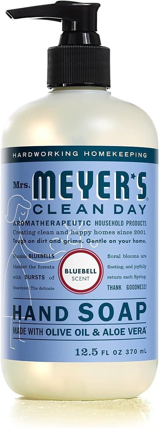 Mrs. Meyers Clean Day Liquid Hand Soap Hard 12.5 Oz Bluebell Scent Pump Dispenser Beauty & Personal Care Mrs. MEYER'S