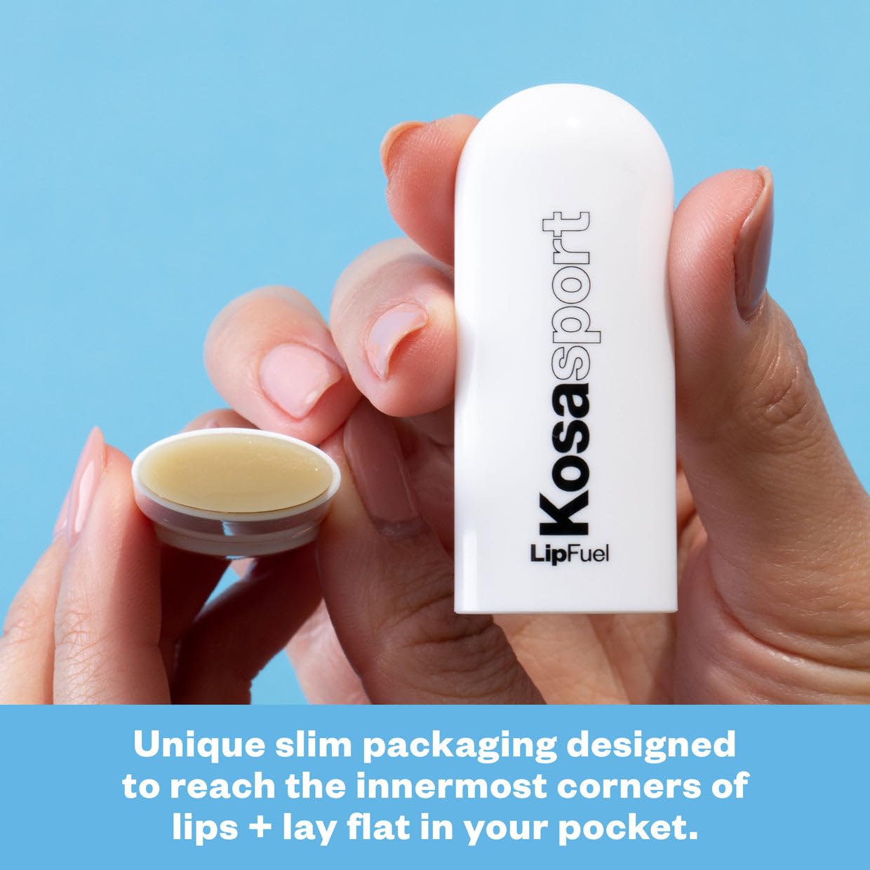 Kosas Lipfuel Hyaluronic Active Sport Lip Balm - Hydrates, Energizes and Protects - Natural Lip Treatment and Care (Baseline) Beauty and Personal Care Kosas