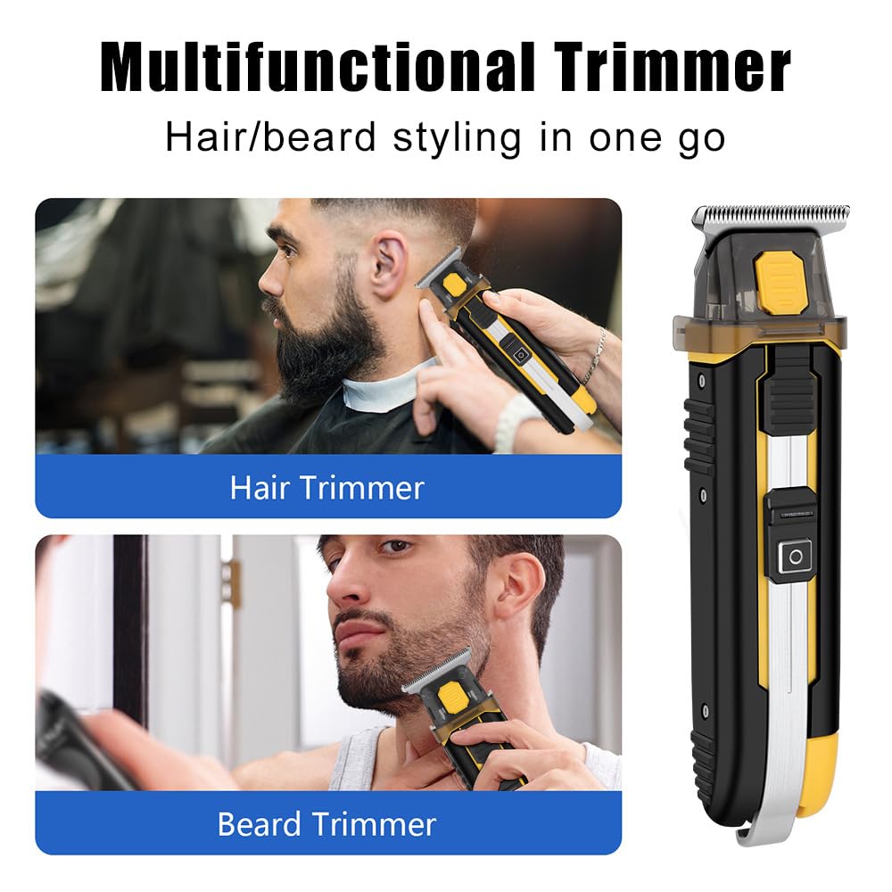 QDKVTNDJZ Multifunctional Hair/Beard Trimmer for Men, Rechargeable Beard Cutting Kit with 3 Limit Combs,Powerful Motor Electric Hair Machine Beauty and Personal Care QDKVTNDJZ