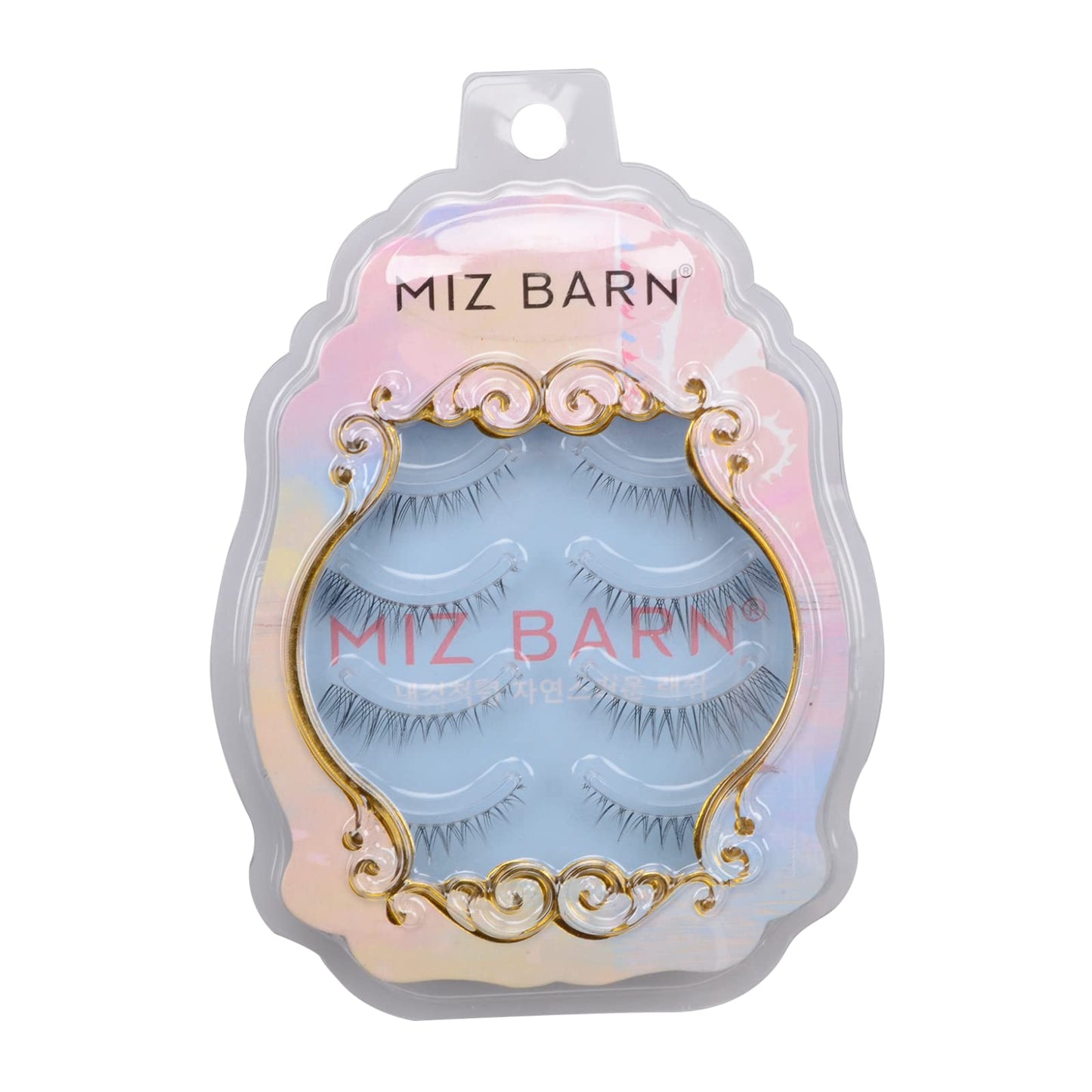 Miz Barn Daily Lashes 4 Pairs Natural Look False Eyelashes, Natural Soft Lightweight Comfortable Short Lashes Strip Cross Clear Band Handmade False Beauty & Personal Care Miz Barn