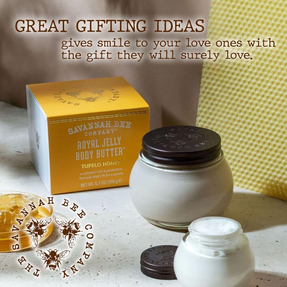 Savannah Bee Company Royal Jelly Body Butter - Deep Hydrating Body Butter - Tupelo Beauty & Personal Care Savannah Bee Company