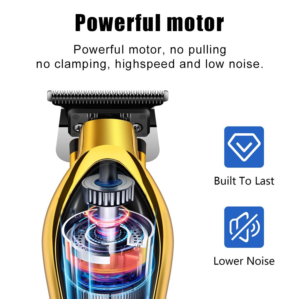 Professional Hair Clippers for Men, Cordless Hair/Beard Trimmers Kit with LED Display. Powerful Motor, Electric Haircut Grooming Ideal for House Beauty and Personal Care QDKVTNDJZ