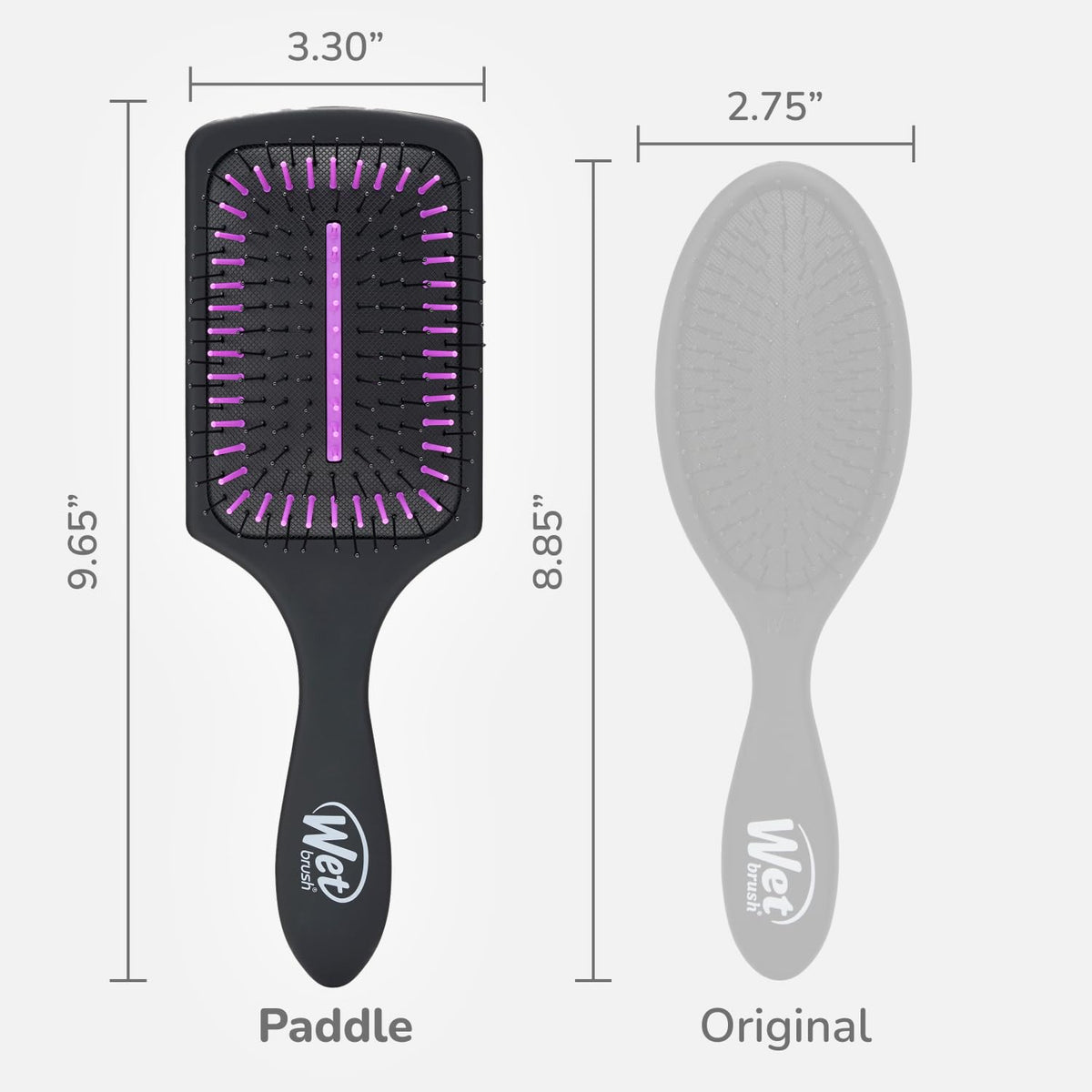 Wet Brush Refresh and Extend Paddle Detangler, Black, Detangling Brush with Infused Charcoal Ultra-Soft IntelliFlex Bristles For All Hair Types Beauty & Personal Care Wet Brush