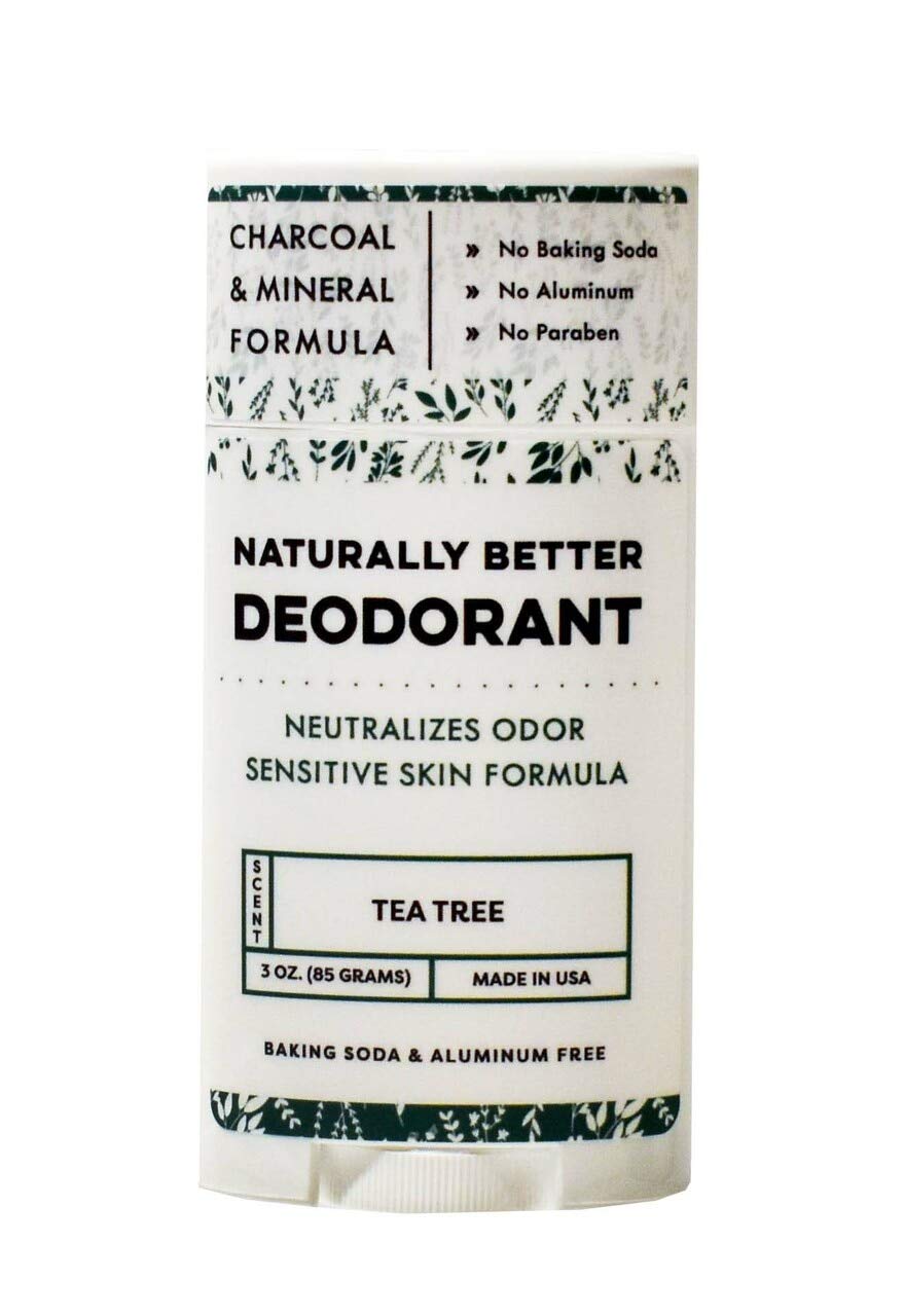Tea Tree Naturally Better Deodorant - Sensitive Skin Formula, Aluminum-Free, Baking Soda-Free, All-Natural, Magnesium & Activated Charcoal Beauty and Personal Care NATURE'S APOTHECARY