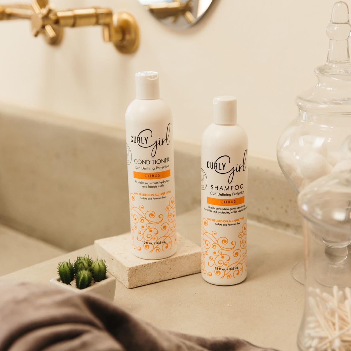 Curly Girl Curl Hair Shampoo Conditioner Set 12 oz Bottles Curly Girl Method Approved Curly Girls Hair Care Frizz Control Beauty & Personal Care Curly Girl