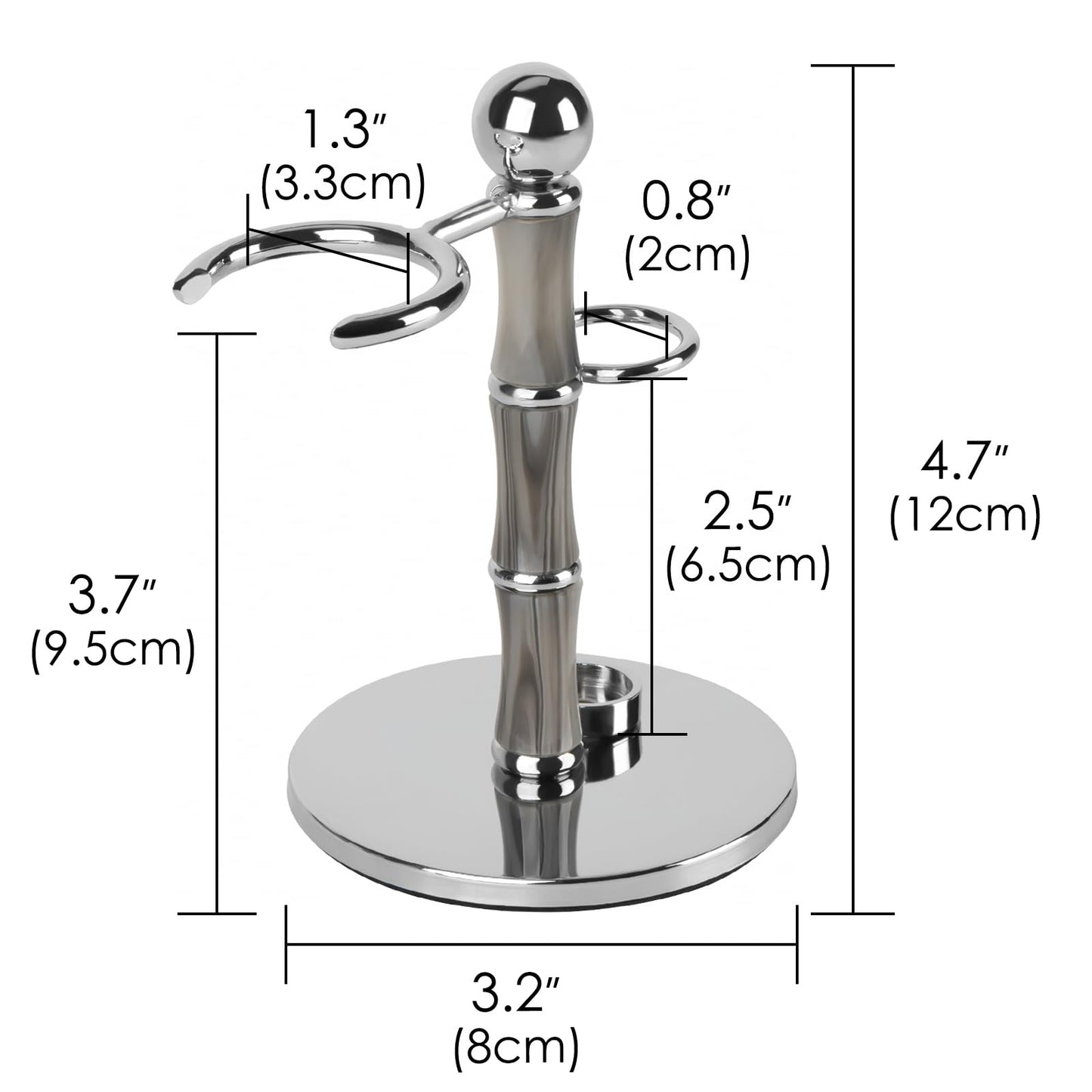 Linkidea Stainless Steel Razor Stand and Brush Holder with Non-Slip Base, Creative Bamboo Style Safety Shaver Organizer Compatible with Vikings Blade Beauty and Personal Care Linkidea