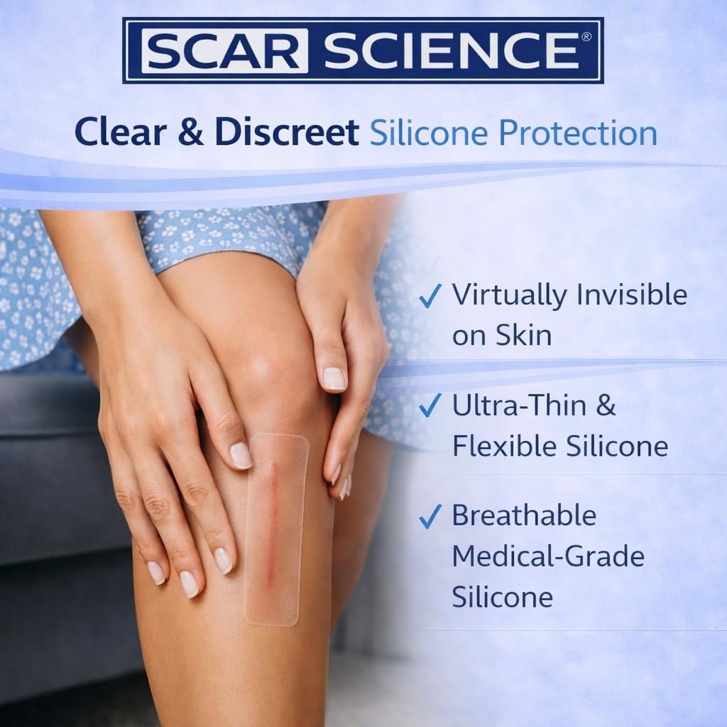 Medical Grade Silicone Scar Sheets - 7" Reusable Water-Resistant Silicone Tape for Scars - Clear Breathable Tape for C-Section, Tummy Tuck, Surgical