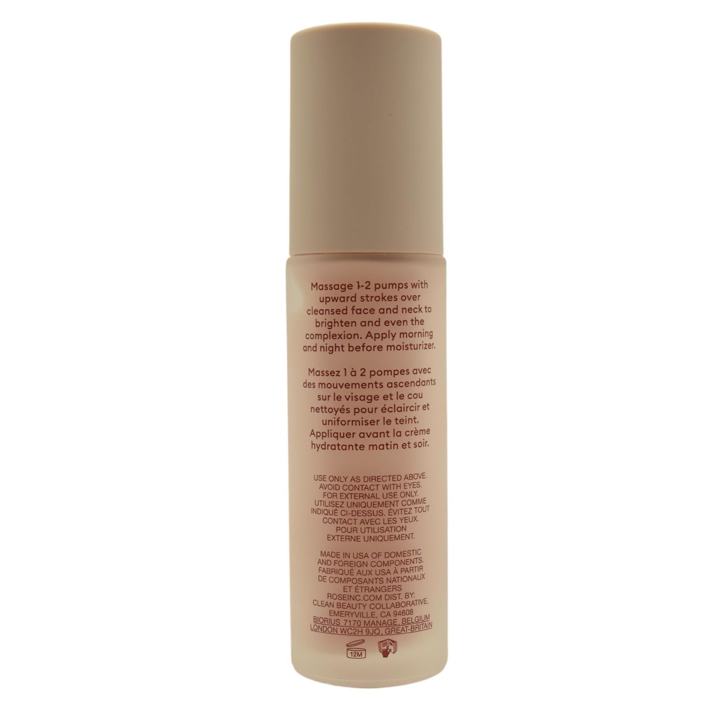 ROSE INC Radiant Reveal Clean Brightening Vitamin C Serum 1 oz/ 30 mL Beauty & Personal Care Rose Inc