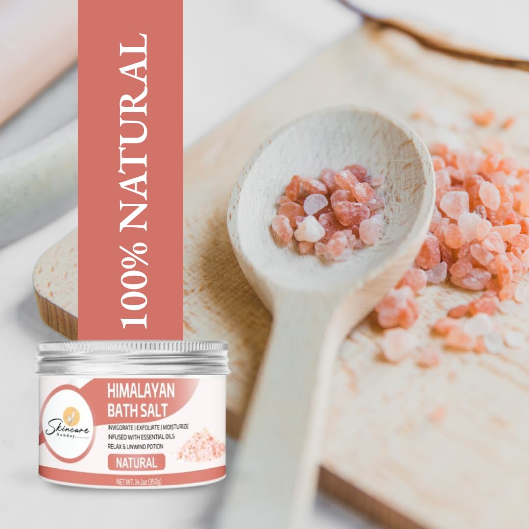 Skincare Sunday Himalayan Bath Salts Infused with Minerals and Essential Oils - Invigorate - Exfoliate - Moisturize - Detoxify - Cleanse - Relaxing Beauty and Personal Care SKINCARE SUNDAY