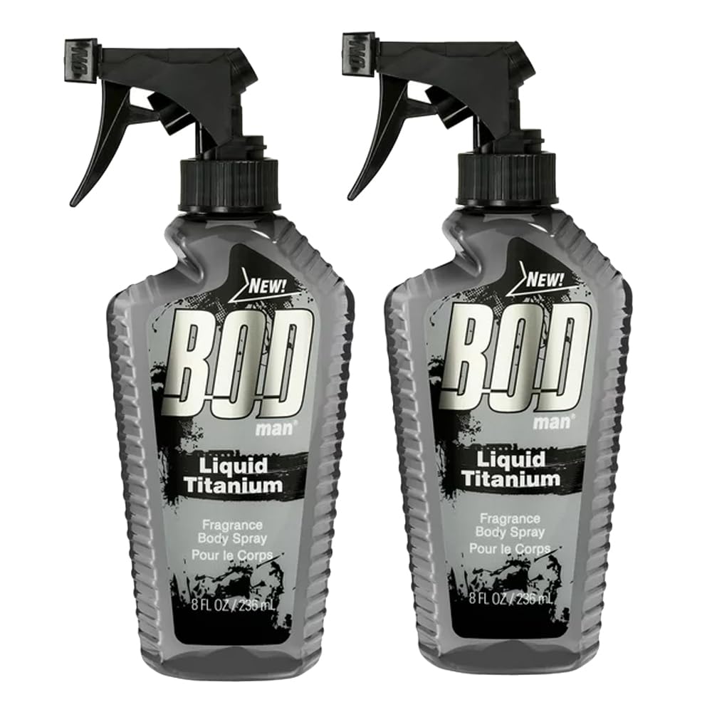 Parfums De Coeur Bod Man Liquid Titanium Fragrance Body Spray for Men 8 oz (2) Beauty & Personal Care Parfums De Coeur