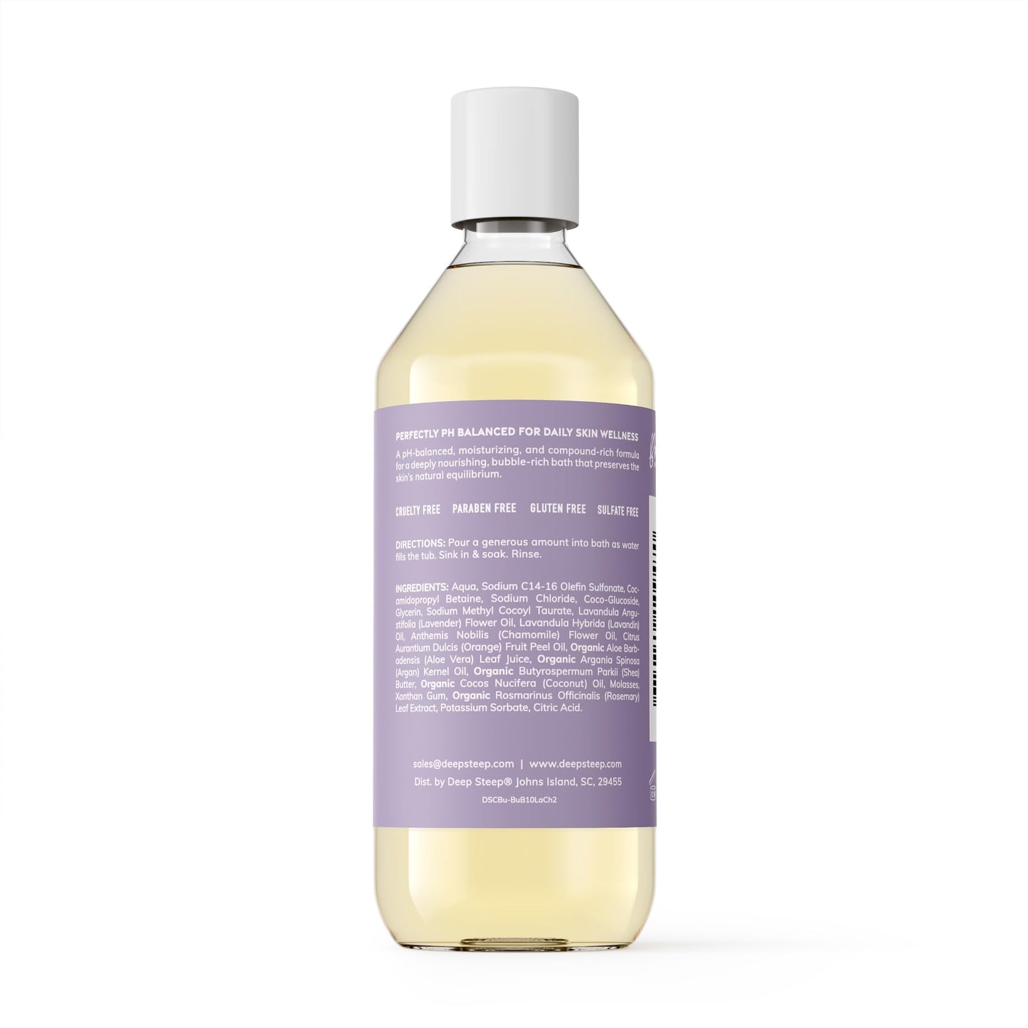 Deep Steep Bubble Bath, Lavender Chamomile, 10 oz - Soothing Soak with Shea Butter, Argan Oil, Aloe Vera & Coconut Oil - Vegan, Sulfate-Free Beauty and Personal Care Deep Steep