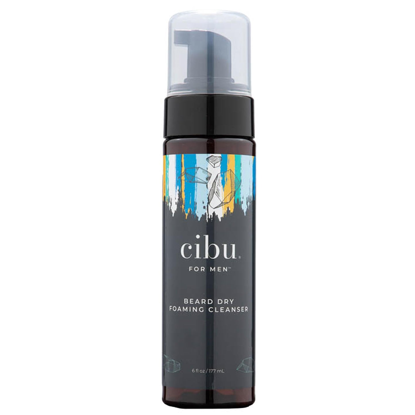 Cibu for Men Beard Dry Foaming Cleanser 6oz - Rinse-Free Beard Wash for Men to Control and Tame Unruly Beards and Coarse Hair - Softening Beauty and Personal Care CIBU