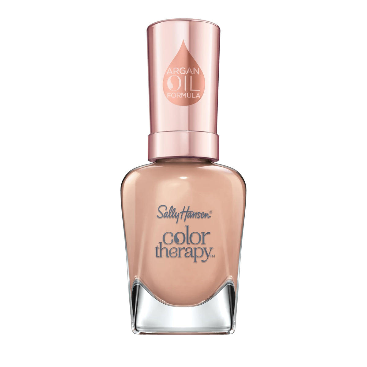 Sally Hansen Color Therapy Nail Polish | Biotin, Argan Oil, Long Lasting, Healthy Nails, Nail Strengthener, Opaque | 210 Re-nude | Nude Pink Nail