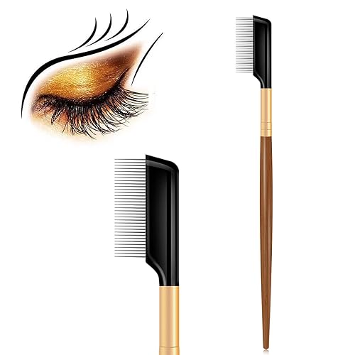 Eyelash Comb-Eye Lash Separator Tool, Mascara Applicator-Eye Lash Comb Separator for Separating and Combing Lashes with Comb Cover Eyebrow Brush Beauty & Personal Care BUV