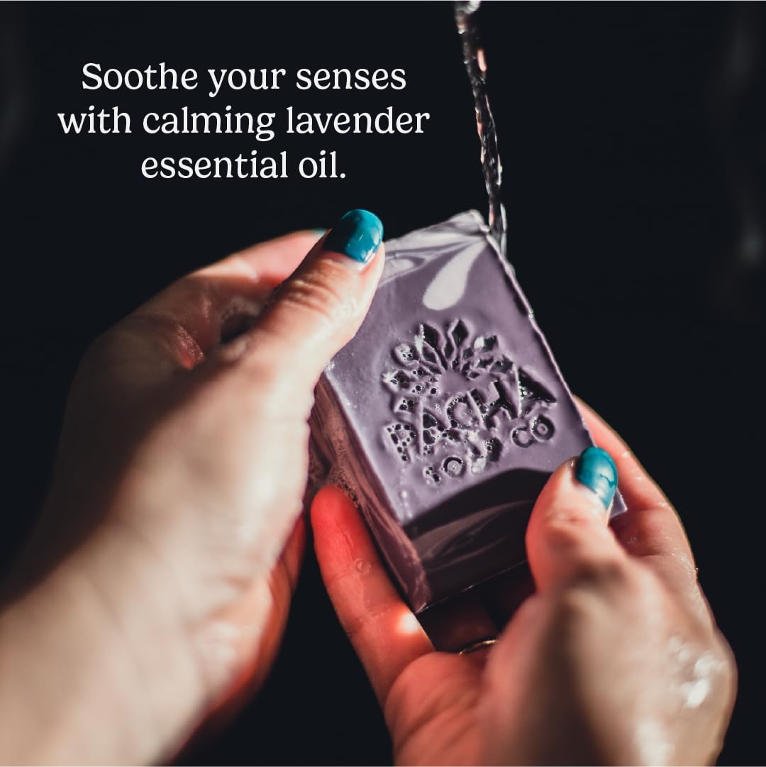 Pacha Soap Co. Bar Soap - French Lavender Scent, Handcrafted Bar Soap with Clean Essential Oils, Moisturizing, Calming Scented Soap for Face, Hands Beauty & Personal Care Pacha Soap Co