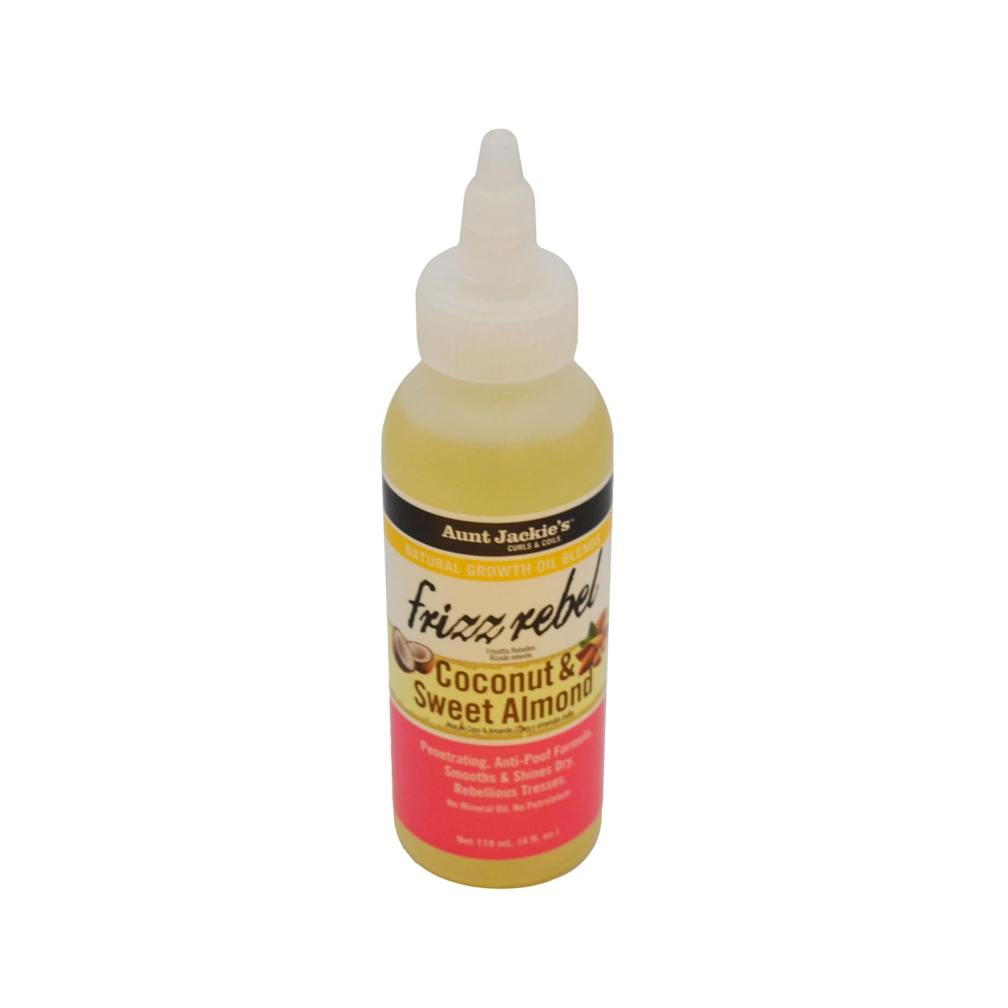 Aunt Jackie's Natural Growth Oil Blends Frizz Rebel - Coconut and Sweet Almond, Smooths and Shines Dry, Rebellious Tresses, Anti-Poof Formula, 4 oz Beauty & Personal Care Aunt Jackie's