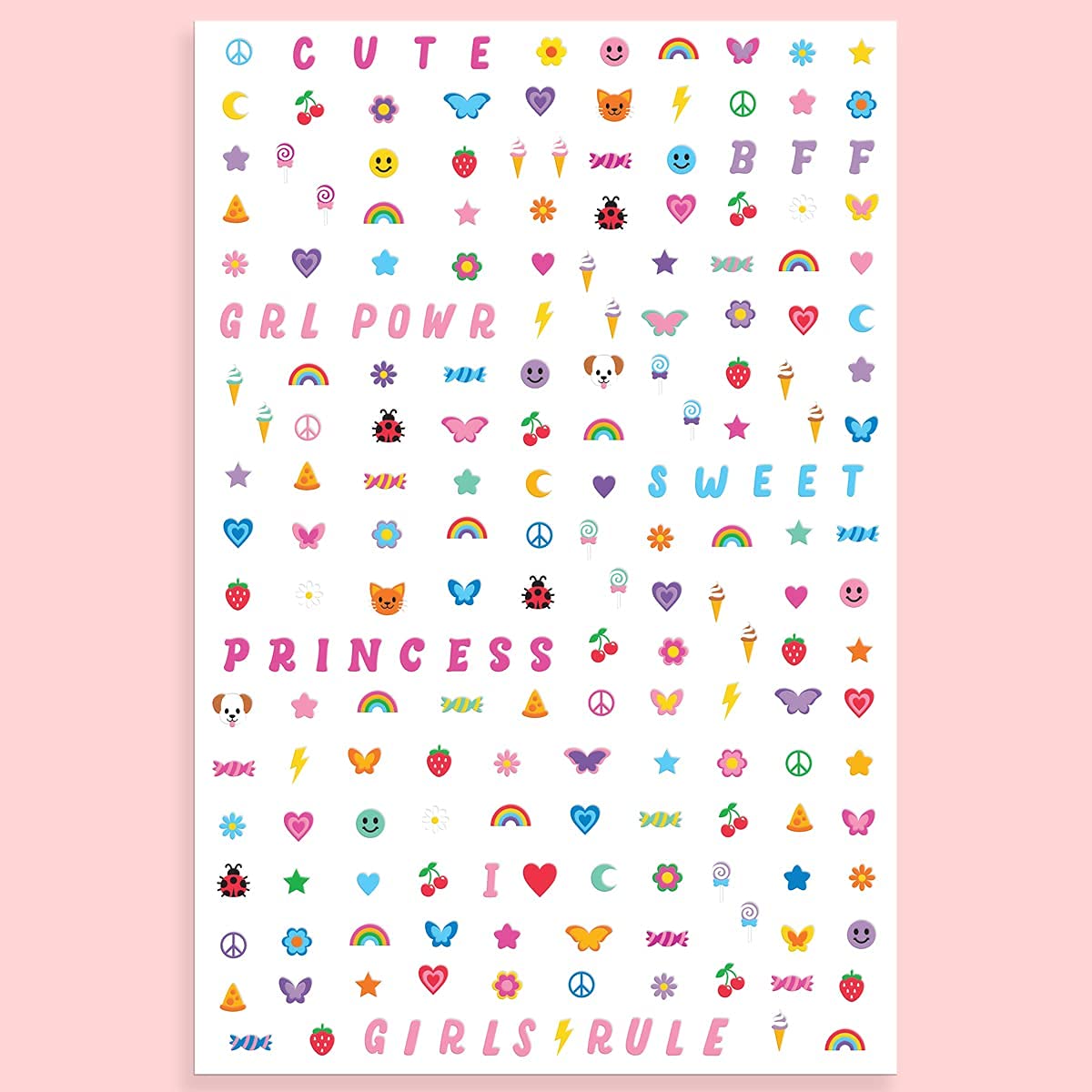 xo, Fetti Kids Nail Stickers - 816 Decals | Birthday Girl Party Favors, DIY Home Activity, Gift, Cute Nail Transfer, Groovy, Princess, Girl Power Beauty & Personal Care xo, Fetti