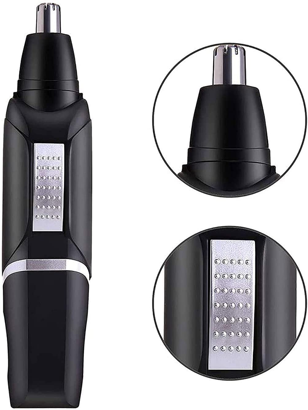 LEONYS Ear, Nose & Brow Trimmer Clipper - Painless Eyebrow & Facial Hair Trimmer for Men & Women, Battery Operated, Waterproof, Electric Groomer, Easy Beauty and Personal Care LEONYS