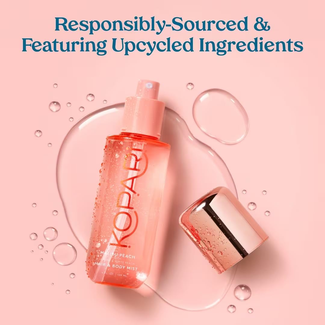 Kopari Hair & Body Mist Malibu Peach, Long-Lasting Playful Vibrant Tropical Scent, Warm Floral Fragrance, Blend of Peach with a Kiss of Jasmine, 4 oz Beauty & Personal Care Kopari