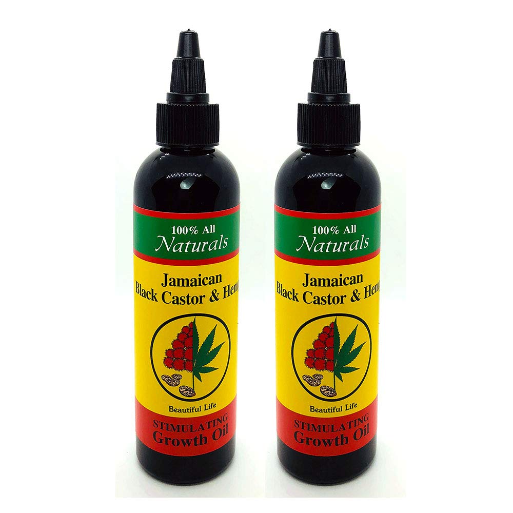 Beautiful Life Black Castor & Hemp Jamaican Black Castor Oil Infused with Hemp Seed Oil 4oz (2ea) Beauty & Personal Care Beautiful Life