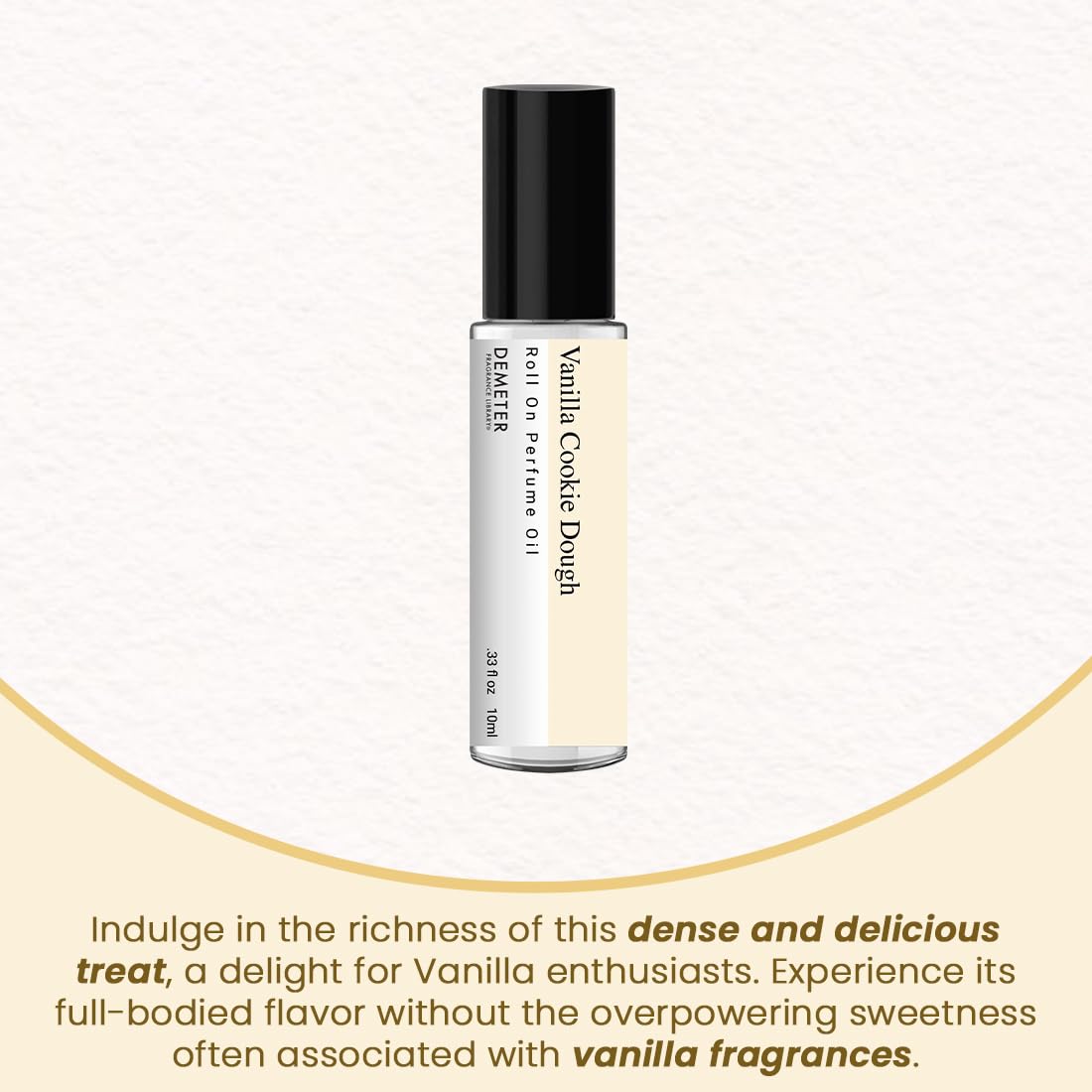 DEMETER Vanilla Cookie Dough Roll On Perfume Oil, 0.33 Oz, Long-Lasting Beauty & Personal Care DEMETER