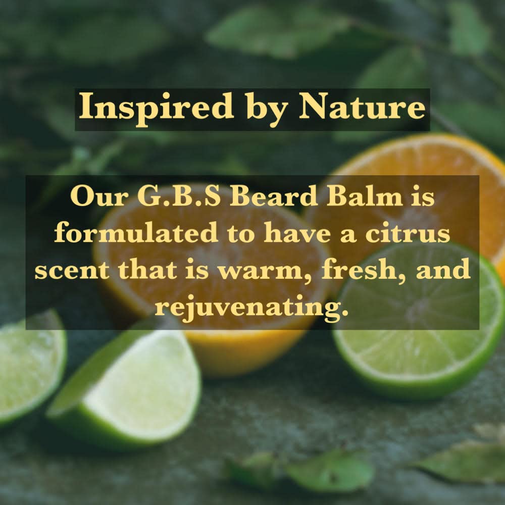 G.B.S Beard Balm with Citrus Scent - Styles, Strengthens & Softens Beards & Mustaches - Leave in Conditioner Wax for Men (1 Pack) Beauty and Personal Care G.B.S
