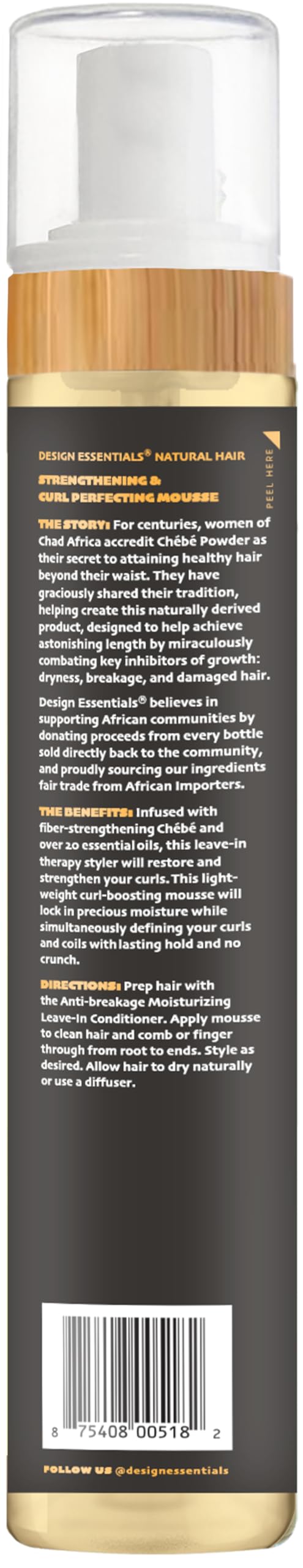 Design Essentials African Chebe Strengthening & Curl Perfecting Mousse Beauty & Personal Care Design Essentials