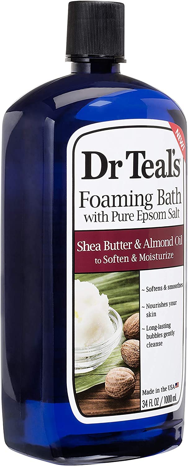 Dr Teal's Foaming Bath Combo Pack (68 fl oz Total), Moisturizing Shea Butter & Almond Oil, and Glow & Radiance with Vitamin C and Citrus Essential Beauty and Personal Care Dr Teal's