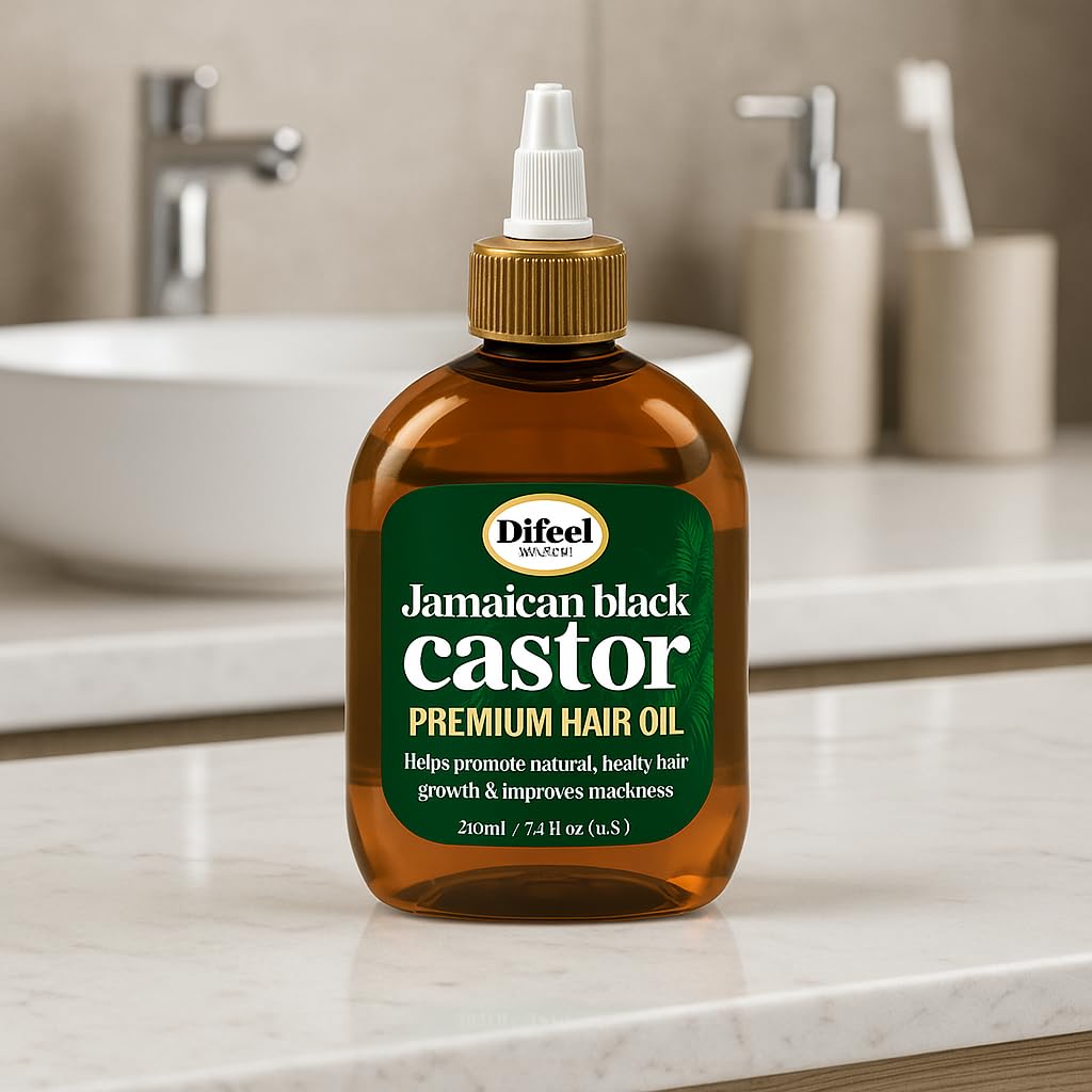 Difeel Jamaican Black Castor Premium Hair Oil 7.1 oz. - Thickening Jamaican Black Castor Oil for Hair Growth Beauty & Personal Care Difeel