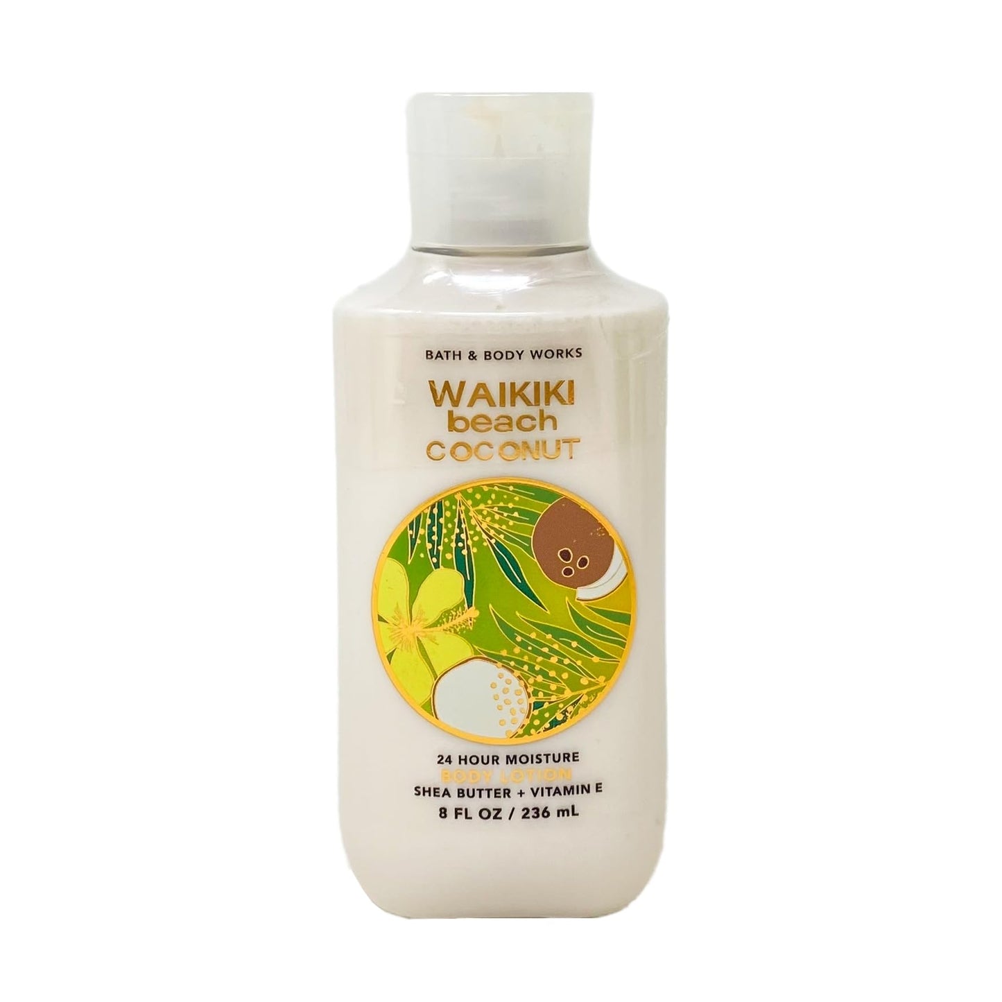 Bath & Body Works Waikiki Beach Coconut 3 Piece Set - Body Cream - Shower Gel - Body Lotion - with a Creamy Rose Bar Soap - Full Size Beauty and Personal Care Bath & Body Works