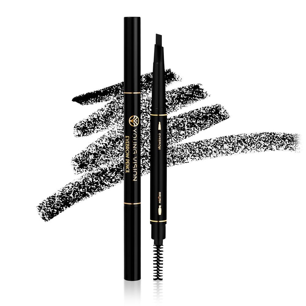 Eyebrow pencil eyebrow Eyebrow Retractable Definer Pencil, eyebrow stylist shape and fill eyebrow pencil, professional eye makeup (01 Black) Beauty & Personal Care UOCK