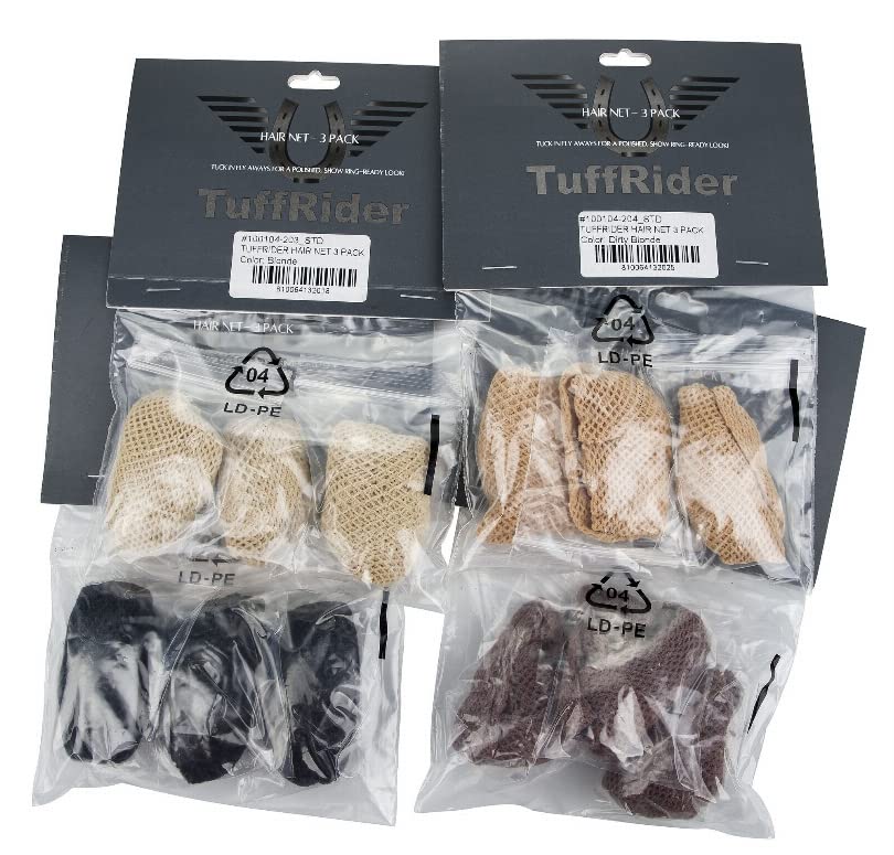 TUFFRIDER Hair NET 3 Pack- Black