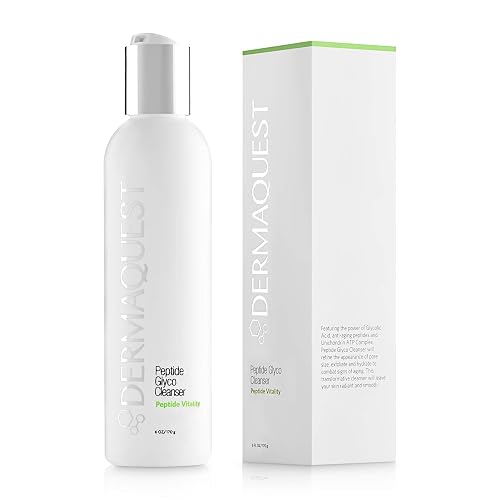 DermaQuest Peptide Vitality Peptide Creamy Glyco Cleanser - 15% Glycolic Acid Exfoliating Face Wash Pore Cleanser - Face Cleanser for Women & Men Beauty & Personal Care DermaQuest