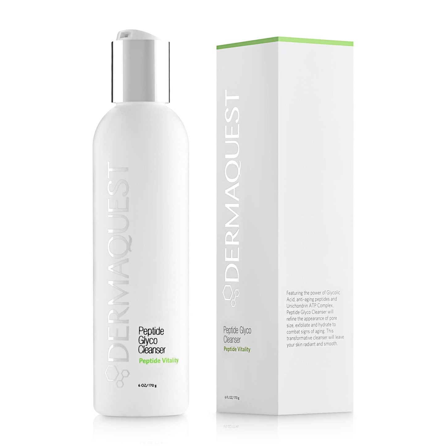 DermaQuest Peptide Vitality Peptide Creamy Glyco Cleanser - 15% Glycolic Acid Exfoliating Face Wash Pore Cleanser - Face Cleanser for Women & Men Beauty & Personal Care DermaQuest