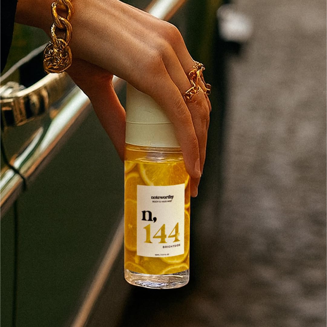 Noteworthy n,144 Brightside Body Mist - Italian Citrus • Lemon Blossom • Vanilla & Musk | Refreshing, Light, Gender-Neutral Fragrance Mist Beauty & Personal Care Noteworthy