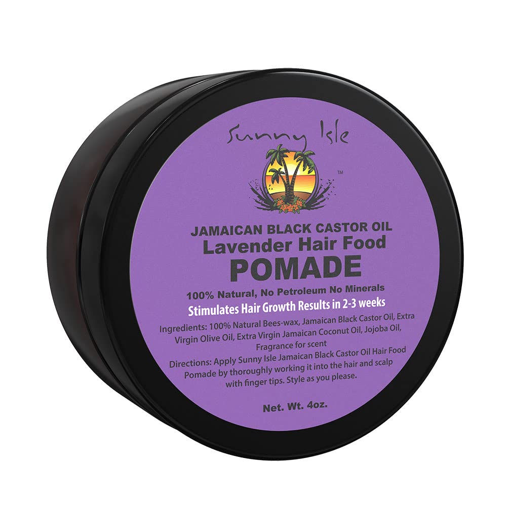 Sunny Isle Jamaican Black Castor Oil Lavender Hair Food Pomade, 4 oz | For Dry Scalp, Hair Breakage, Split Ends, Frizz Control & Dandruff Beauty & Personal Care Sunny Isle