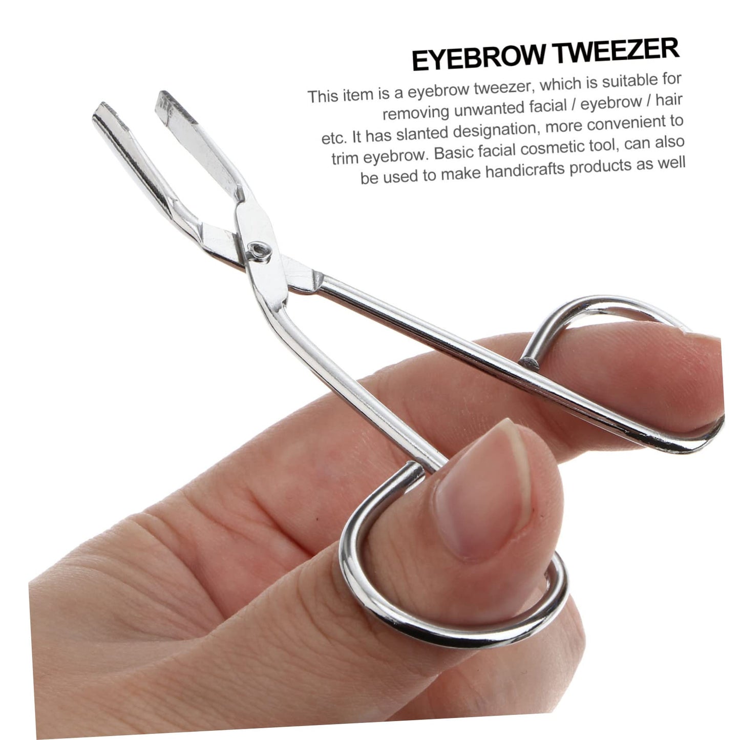 Happyyami Nose Hair Trimmer Eyebrow Tweezers Scissor Shaped Stainless Steel Slant Tip Eyebrow Straight Tip Clip Hairgripping Eyebrow Beauty Tools Beauty and Personal Care Happyyami