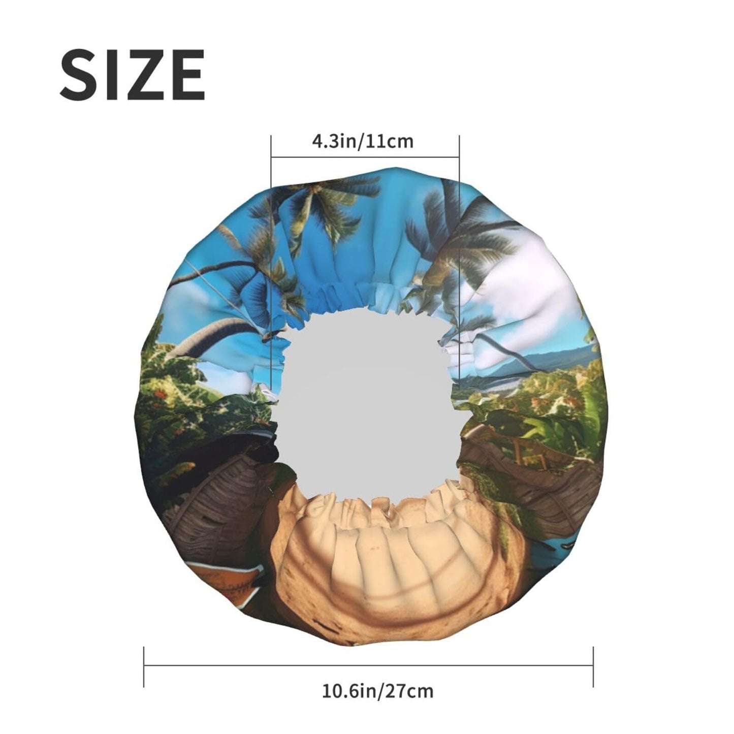 Surf's up Surfboard Shower Cap for Women Men Large Reusable Shower Bonnet Double-Layer Waterproof Bath Caps Elastic Band Hair Hat for All Hairstyles Beauty and Personal Care BWLHJKE