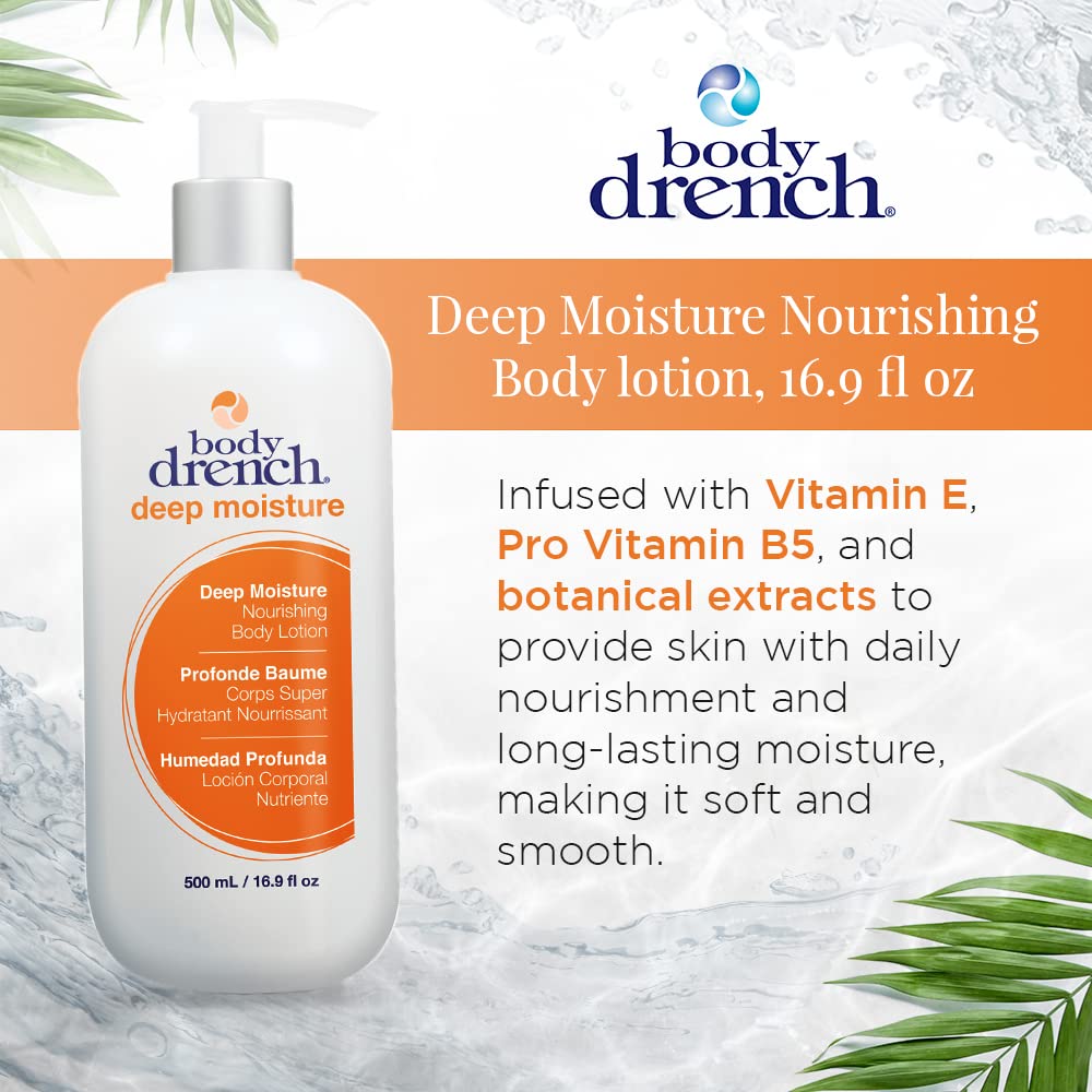 Body Drench Moisturizing Body Lotion - Nourishing & Hydrating Moisturizer Unscented Lotion for All Skin Types, Dry Skin Relief, 16.9 fl oz Beauty & Personal Care Body Drench