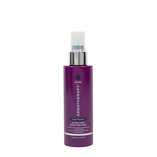 Ultra Fast Blow Dry Mist Perfect Blowout for Hair, 4.2 fl. oz., 125 ml - Keratin Infused Blow Dry Spray for Styling & Frizz-free Styling Beauty & Personal Care KERATHERAPY