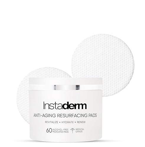 Anti-Aging Resurfacing Pads - Smooth’s Fine Lines, Wrinkles, Dark Spots & Skin Roughness to Enhance the Skins Texture & Tone for Radiant Glow. Beauty & Personal Care Instaderm