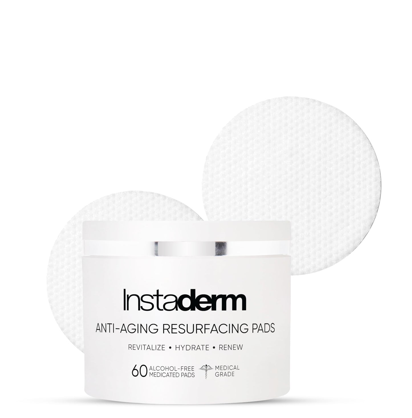 Anti-Aging Resurfacing Pads - Smooth’s Fine Lines, Wrinkles, Dark Spots & Skin Roughness to Enhance the Skins Texture & Tone for Radiant Glow. Beauty & Personal Care Instaderm